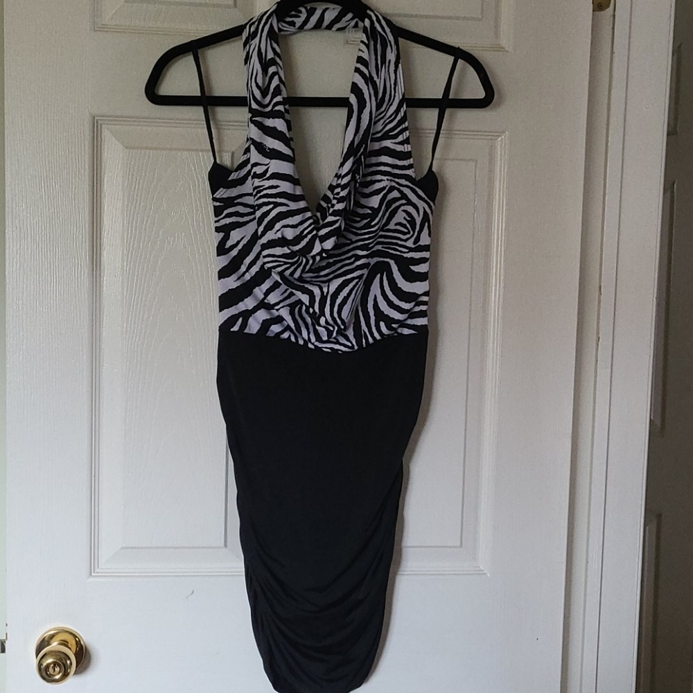 Zebra print dress worn once